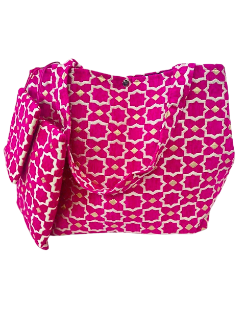 Mooie grote shopper tas inc bijpassende clutch/portemonnee (Roze)