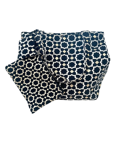 Mooie grote shopper tas inc bijpassende clutch/portemonnee (Zwart)