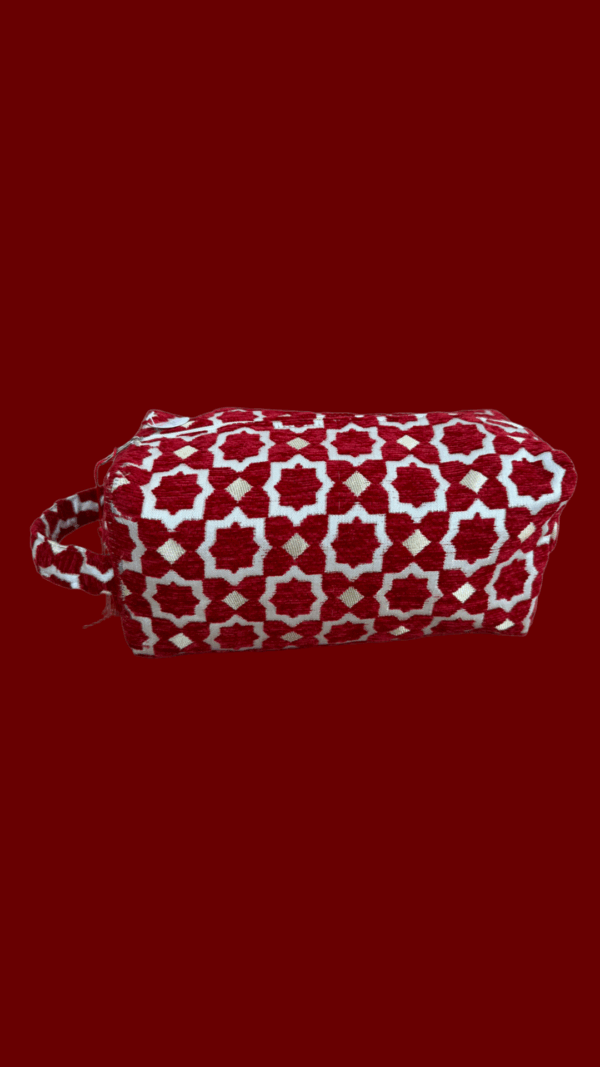 Handgemaakte toilettas (Rood)
