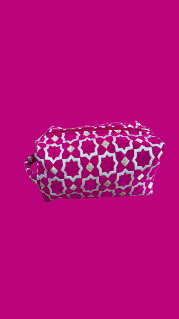 Handgemaakte toilettas (Roze)